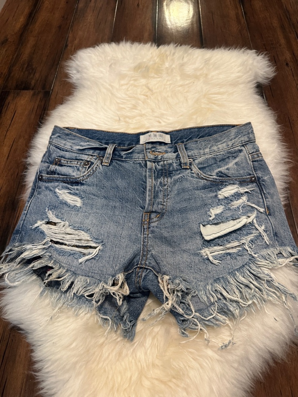 Free People distressed shorts